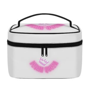 Vegan Queen -Litchi grain PU Leather Cosmetic Bag